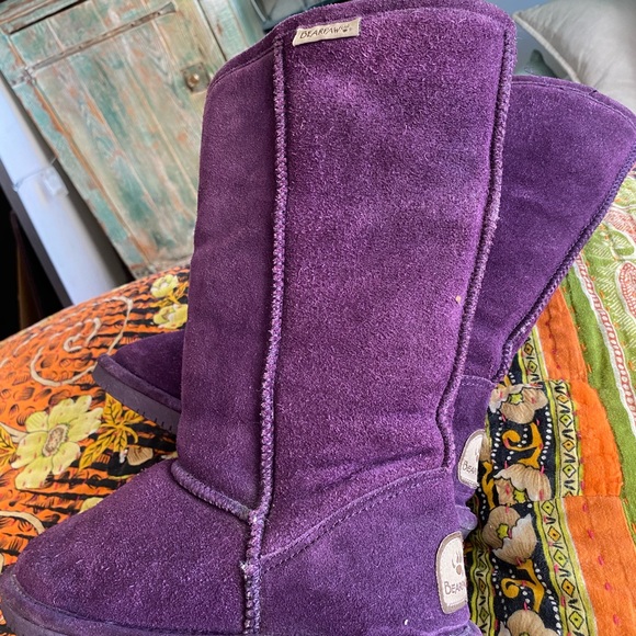 BearPaw Purple faux fur lined boots - Picture 8 of 14